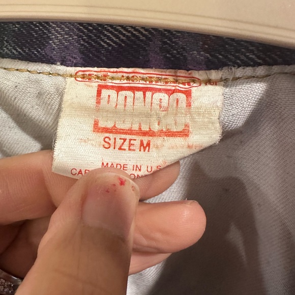 Vintage Bongo floral 90s Y2K oversized Denim Blazer medium - Picture 6 of 10